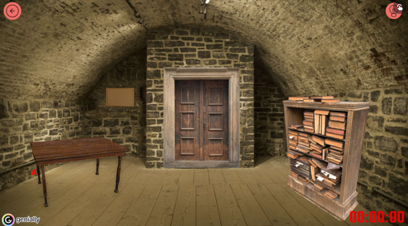 Screenshot of a digital educational escape room